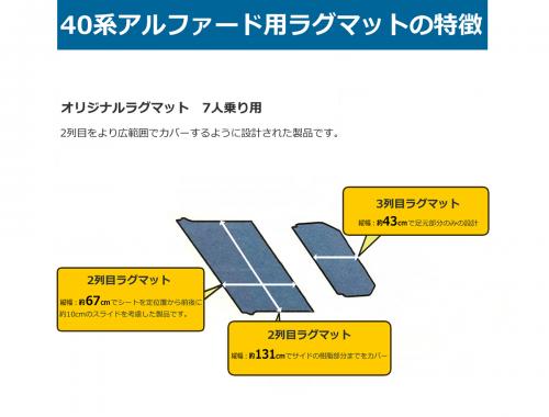 アルファード ヴェルファイア AGH40W/AGH45W/TAHA40W/TAHA45W/AAHH40W/AAHH45W 7人乗り ラグマット