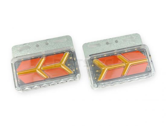 24V 汎用 角型 オレンジ LED サイドマーカー 2個セット